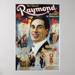 Poster Raymond la Loi magique vintage de grands miracles