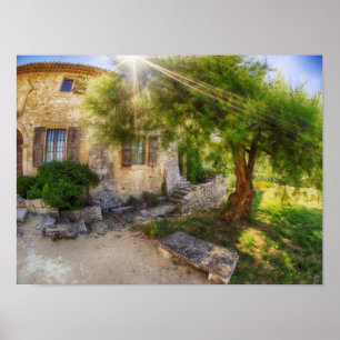 Poster Rayon de soleil à l'abbaye de St. Hilaire France
