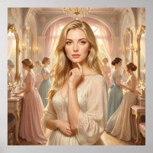 Poster Rayonnement Blond : Un Conte Vintage