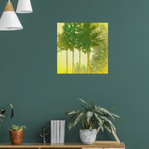 Poster Rayons d'espoir 3 arbres imprimés