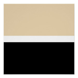 Poster Rayure Abstraite Beige Noir