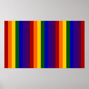 Poster Rayures arc-en-ciel