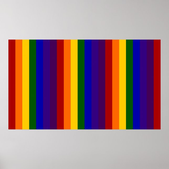 Poster Rayures arc-en-ciel (Devant)