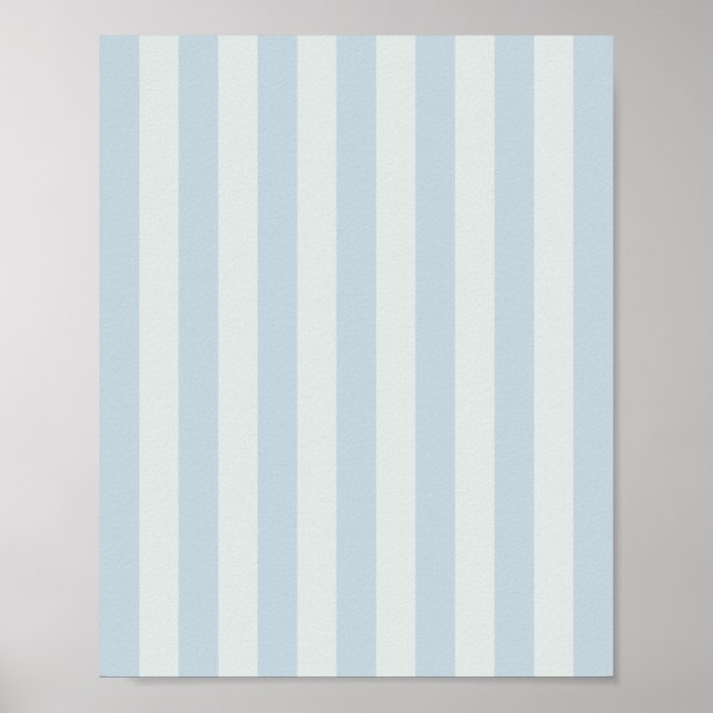 Poster Rayures bleu clair (Devant)