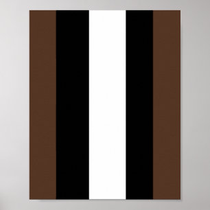 Poster rayures Brown, noir et blanc