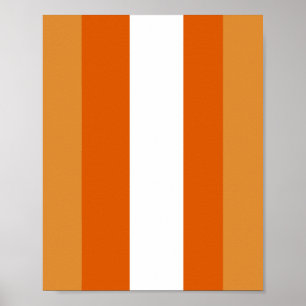 Poster rayures Brown, orange et blanches