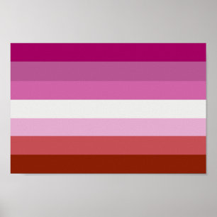 Poster Rayures du drapeau de fierté lesbienne
