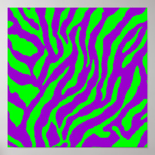 Poster Rayures vintages de tigre du tigre 80s de Corey