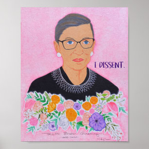 Poster RBG "Je ne suis pas d'accord."