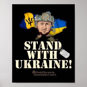 Poster Rdos Soutien à l'Ukraine Selensky Drapeau de Rdos 