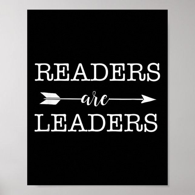 Poster Reader Are Leaders - Uplifting Motivational Slogan (Devant)