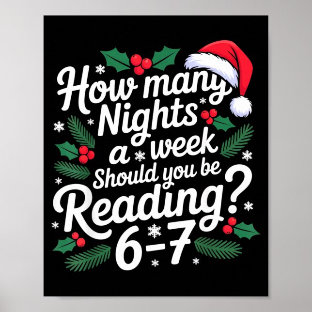 Poster Reading 67 Meme Englieacher Funny 67 Christmas  (Devant)