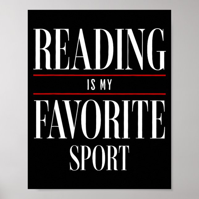 Poster Reading Is My Favorite Srt Book Lover Funny Saying (Devant)