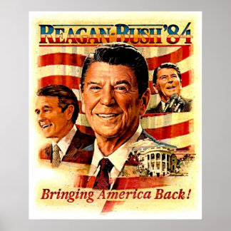 Poster REAGAN POUR LE PRÉSIDENT Campagne Vintage Publicit