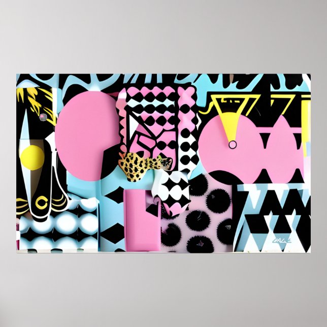 Poster Realigned in Memphis Design (Devant)