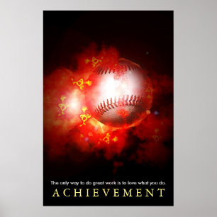 Poster Réalisation Motivation Flaming Baseball