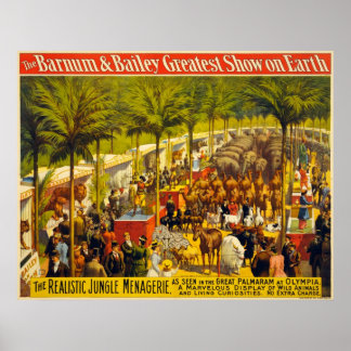 Poster réaliste Jungle Menagerie Circus
