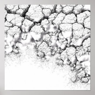 Poster Realistic Dried Grime and Salt Crust Texture