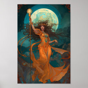 Poster Realm Walkers : "Sorcière élémentaire" art imagina