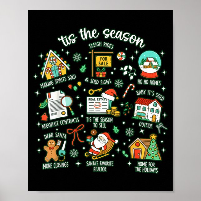 Poster Realtor Christmas Realtor Christmas Real Estate Ch (Devant)