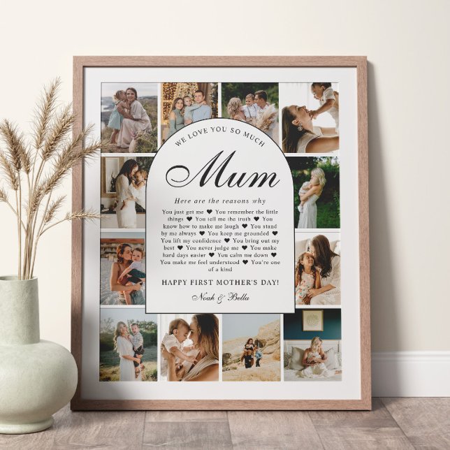 Poster Reasons We Love You Mum Photo Grid Collage (Créateur téléchargé)