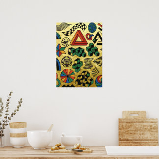 Poster Rebellious Geometries golden