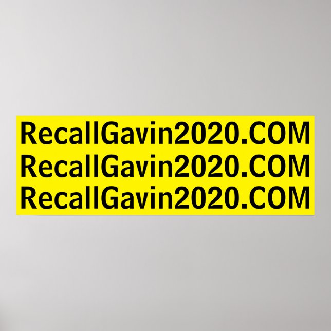 Poster recallgavin2020 36x12 (Devant)