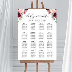 Poster Réception de mariage en Bourgogne 16 Panneau du ta