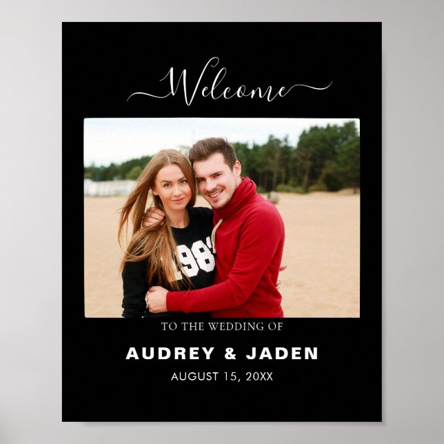 Poster Réception de mariage moderne photo Mariage (Devant)