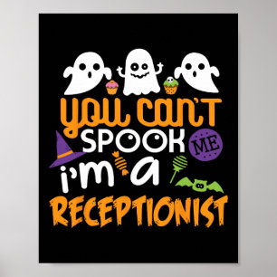 Poster Réceptionniste Halloween Costume Party Can't Spook