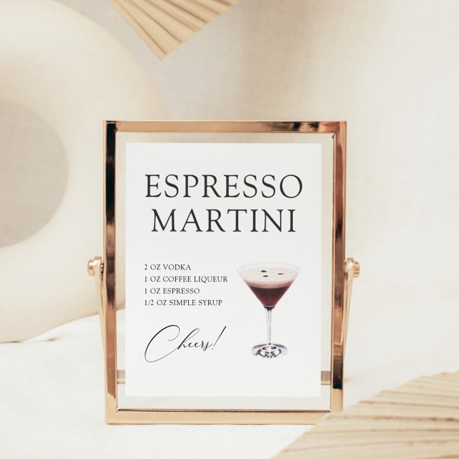 Poster Recette de bar à cocktails Espresso Martini (Créateur téléchargé)