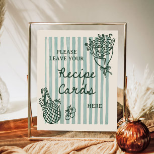 Poster Recette de Mariage Dessinée à la Main Hors du Marc