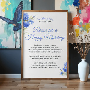 Poster Recette de quelque chose de bleu pour un mariage h