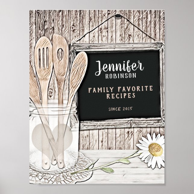 Poster Recette personnalisée Classeur avant (Devant)