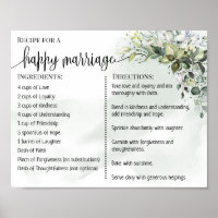 Recette pour un mariage heureux jeunes mariés euca