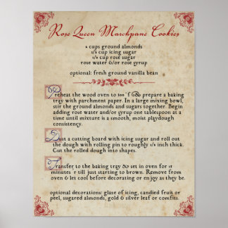 Poster Recette : Rose Queen MarchVolet Cookies Valeur Pos