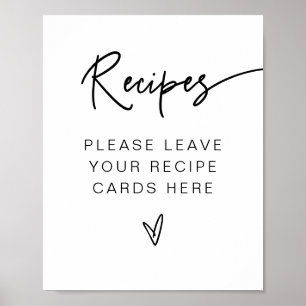 Poster Recettes de fete de mariage MARLO Bold Contemporai