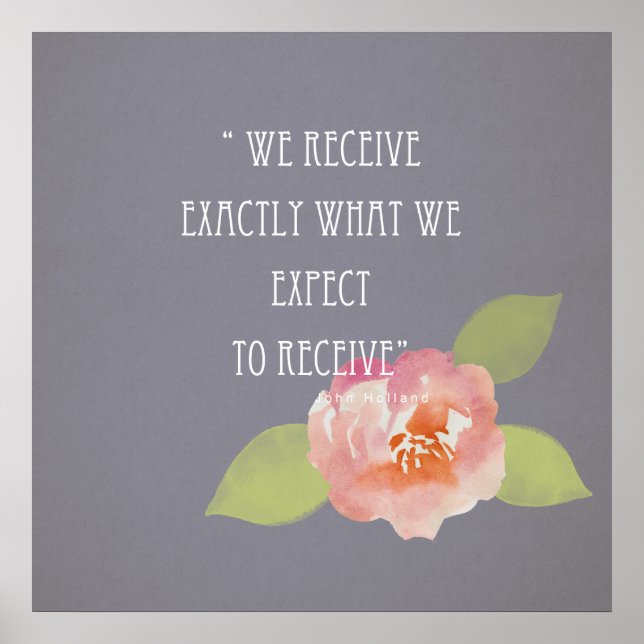 POSTER RECEVOIR CE QUE NOUS ATTENDONS À RECEVOIR PINK FLO (Devant)