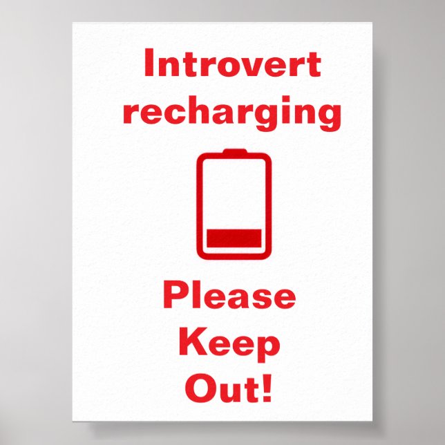 Poster Recharge d'introverti (Devant)