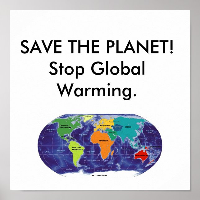 Poster Réchauffement climatique. (Devant)