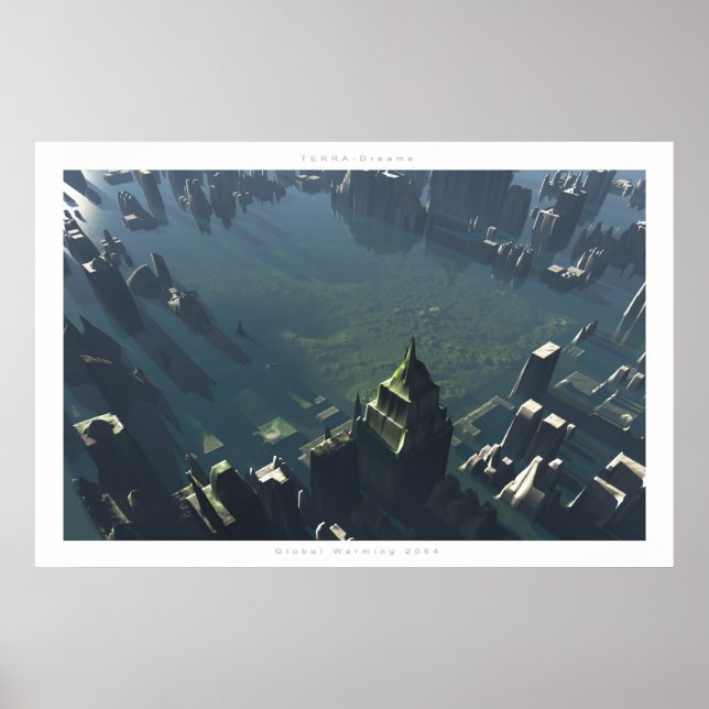 Poster Réchauffement climatique 2054 (Devant)