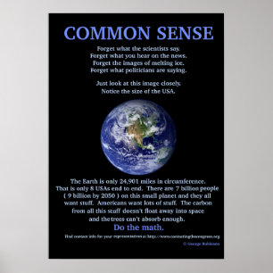 Poster Réchauffement climatique 28 po x 20 po, papier d'a