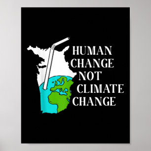 Poster Réchauffement climatique humain sur le changement 