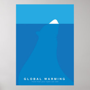 Poster Réchauffement climatique Sauvez l'affiche de l'our