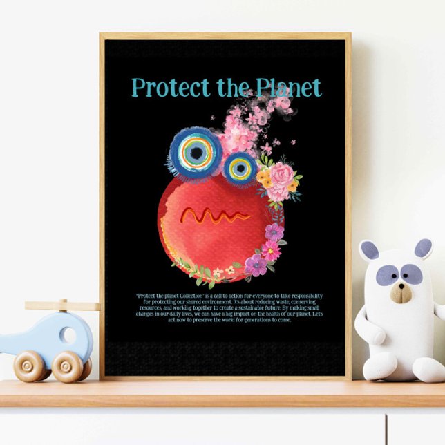 POSTER RÉCHAUFFEMENT, PROTÉGER LA PLANÈTE, SAUVER L'ART D (Créateur téléchargé)
