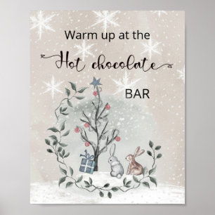 Poster Réchauffez-vous au chocolat chaud bar