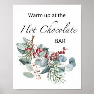 Poster Réchauffez-vous au chocolat chaud bar