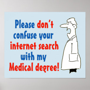 Poster Recherche de docteur Medical Degree Not Internet