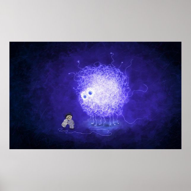Poster Recherche de Higgs Boson (version fluorescente) (Devant)