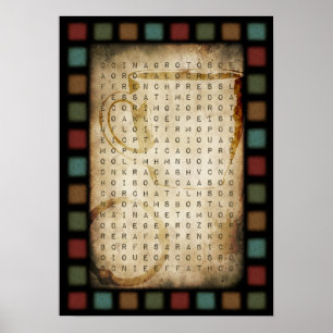 Poster recherche de mot café